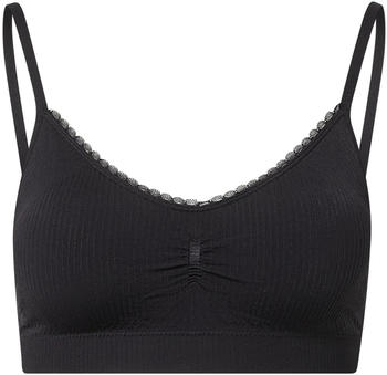 Schiesser Seamless Recycled Rib Bralette black