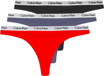 Calvin Klein Carousel - 3 Pack Thongs (000QD3587E) tuscan terra cotta/lilac bud/black