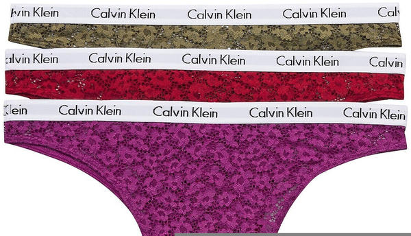 Calvin Klein Pantie Brazilian Carousel Lace multicolor (3 pcs) (000QD3925E-6VY)