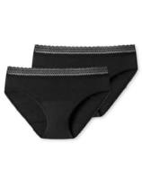 Schiesser 176299, SCHIESSER Periodenslip 2er Pkg. schwarz schwarz | 46-48 Damen