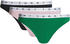 Tommy Hilfiger 3-Pack Logo Waistband Thongs (UW0UW02521) green mal/french orchid/desert sky