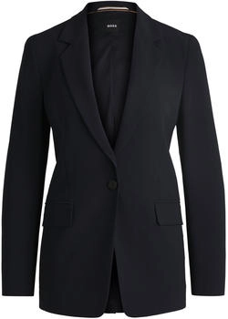 Hugo Boss Regular-Fit Blazer aus knitterfreiem Krepp - Style Jocaluah 50490053 Dunkelblau