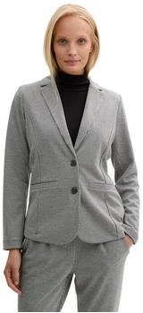 Tom Tailor Jacquard Blazer white black mini pepita (1044342_36989)