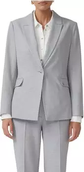 s.Oliver Taillierter Viskosemix-Blazer mit Struktur und Pattentaschen grau 2171771.93W0.