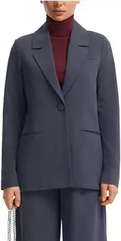 s.Oliver Blazer mit Reverskragen aus Interlockjersey blau 2170524.5832.