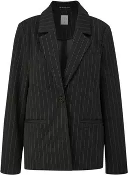 s.Oliver Melierter Blazer aus Interlockjersey schwarz 2172049.99J0.