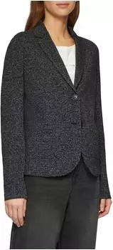 s.Oliver Blazer mit meliertem Muster im Slim Fit schwarz 2150455.9999.