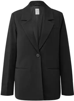 s.Oliver Blazer mit Reverskragen aus Interlockjersey schwarz 2170524.9999.