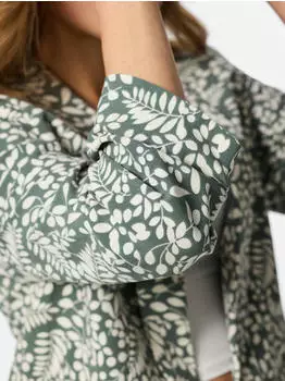Pieces Pcboss 3/4 Blazer Noos (17126850) laurel wreath/birch leaves – Pieces Pcboss 3/4 Blazer mit floralem Print