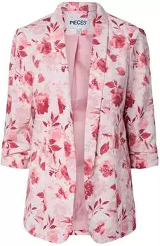 Pieces Pcboss 3/4 Blazer Noos (17126850) rosa/dunkelrot/wei&szlig;