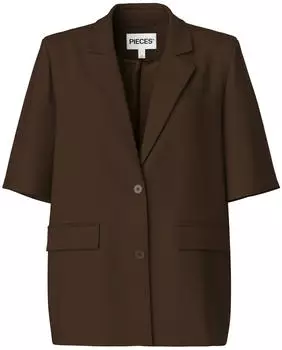 Pieces Short Sleeved Boxy Tailored Blazer Co-ord (17168452) hot fudge