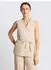 Tom Tailor Crinkle Blazer-Weste mit Leinenanteil sand stone beige melange