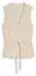 Tom Tailor Crinkle Blazer-Weste mit Leinenanteil sand stone beige melange
