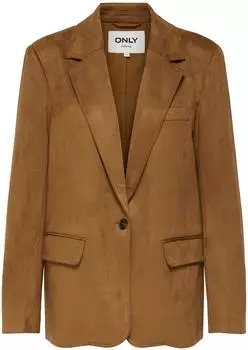 Only ONLLINDA Life Blazer mit Reverskragen, Melange, Regular Fit (15357019) braun