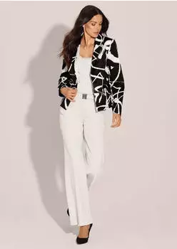 Madeleine Blazer Kurzblazer mit Unikat-Print (60022203400340) schwarz/weiß