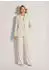 Madeleine Floral Long Jersey Blazer (34666146) perlweiß