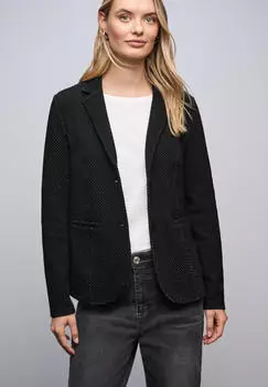 Street One Frauen Glitzernder Jacquard Blazer in Schwarz Gr: (A21285110001)