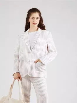 Vero Moda VMLOLA Blazer Loose Fit beige/weiß