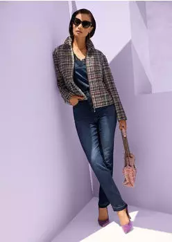 Madeleine Kurzblazer mit normaler Passform schwarz/rubinrot/multicolor