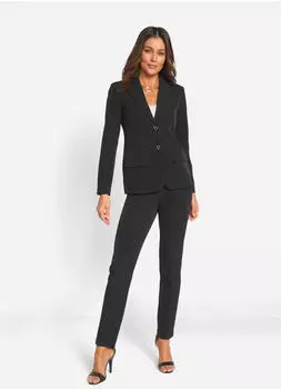 bonprix Hosenanzug Slim Fit (2-teiliges Set) schwarz