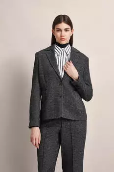 Bugatti Kurzblazer aus Woll-Mix (W4097-4658) schwarz