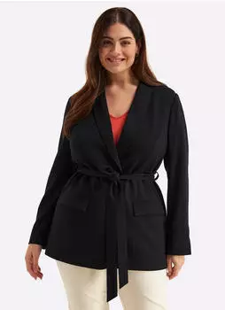 Sheego Shirtblazer Jacket Blazer (86903605) schwarz