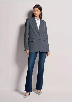 Madeleine Langer Blazer mit Nadelstreifen, Slim Fit (71256961) nebelblau/graphit/melange