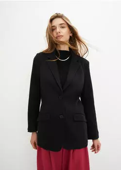 bonprix Jackenblazer Tailored Fit | Langer Blazer Oversized (92835354) schwarz