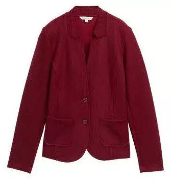 Tom Tailor Basic Cosy Blazer mit Taschen (1043867) deep red melange