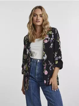 Pieces Pcbosella 3/4 Bedruckter Blazer Noos (17126850) black/aop flower