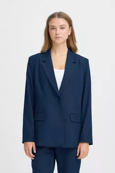 ICHI IHFAVA Long BL Wide Fit navy