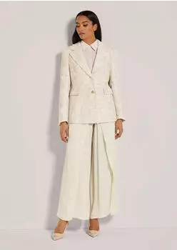 Madeleine Cord-Blazer mit Reverskragen (70577125) perlwei&szlig;/gold