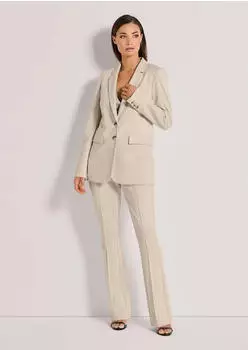 Madeleine Floraler Jersey-Blazer in langer Form (14869818) kiesel