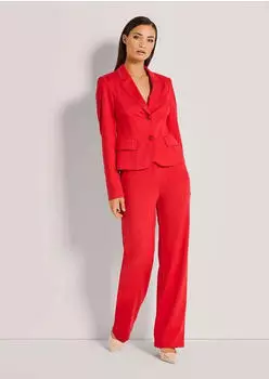 Madeleine Floraler Langer Jersey-Blazer (59624520) blutrot