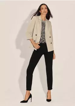 Madeleine Blazer Jersey-Blazer mit femininem Schnitt (92221417) kiesel