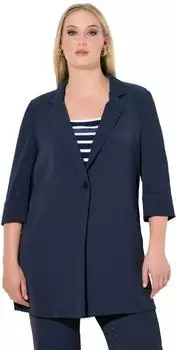 Ulla Popken Jerseyblazer mit Rollkanten und Reverskragen (836165) marine
