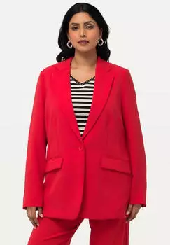 Ulla Popken Blusenblazer mit Reverskragen und Klappentaschen (69433986) rot