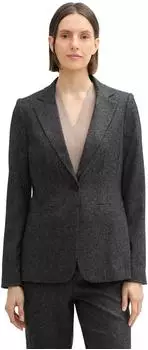 Tom Tailor Classic Blazer Shaped Fit Melange Look (1043873) salt and pepper structure/anthrazit