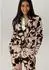 Aniston Jersey Blazer mit großflächigem abstraktem Blumenmuster (16783546) sand/schwarz/zimt