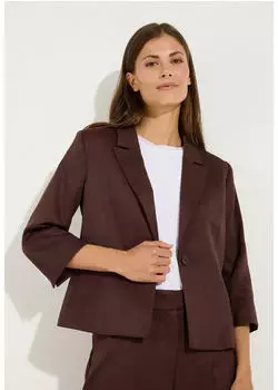 More & More Blazer mit 3/4-Arm, gestreift cool chocolate
