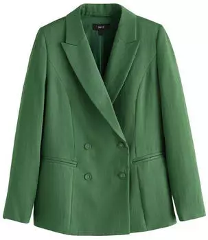 Next Fashion Zweireihiger Twill Blazer Tailored Fit (V2372617) grün