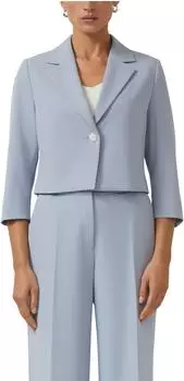 s.Oliver 2177857 Regular Fit Kurz-Blazer mit 1-Knopf-Verschluss hellblau