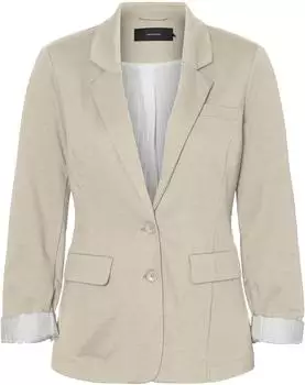 Vero Moda VMHARUKI Jersey Frühlingsblazer beige/weiß