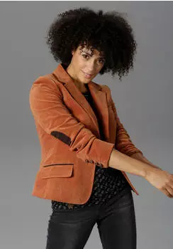 Aniston Jackenblazer mit Stoff-Einfassungen und &Auml;rmelpatches (51526829) zimt