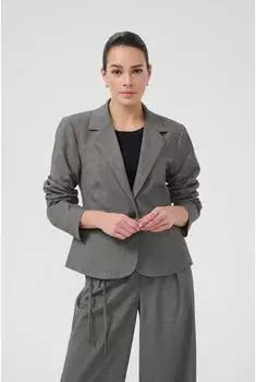 Kaffe KAellie Blusenblazer (10510718) grau melange/chalk stripe