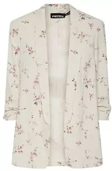Pieces Pcbosella 3/4 Bedruckter Blazer Noos (17126850) whitecap gray/flower