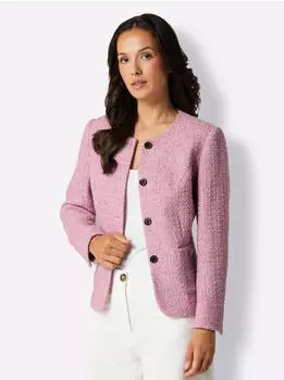 Cr&eacute;ation L Woll-Mix-Boucl&eacute;-Blazer (27639407) ros&eacute;