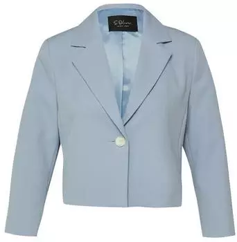 s.Oliver 2177857 Regular Fit Kurzblazer mit 1-Knopf-Verschluss rauchblau