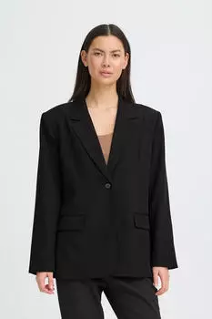 ICHI IHFAVA Oversize Bluse schwarz