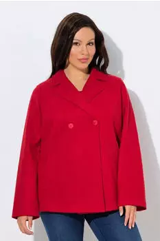 Ulla Popken Bluse Seestern-Stickerei A-Linie Hemdkragen (71816715) rot